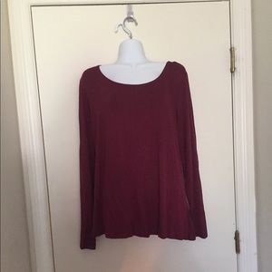 NWT top cranberry light weight